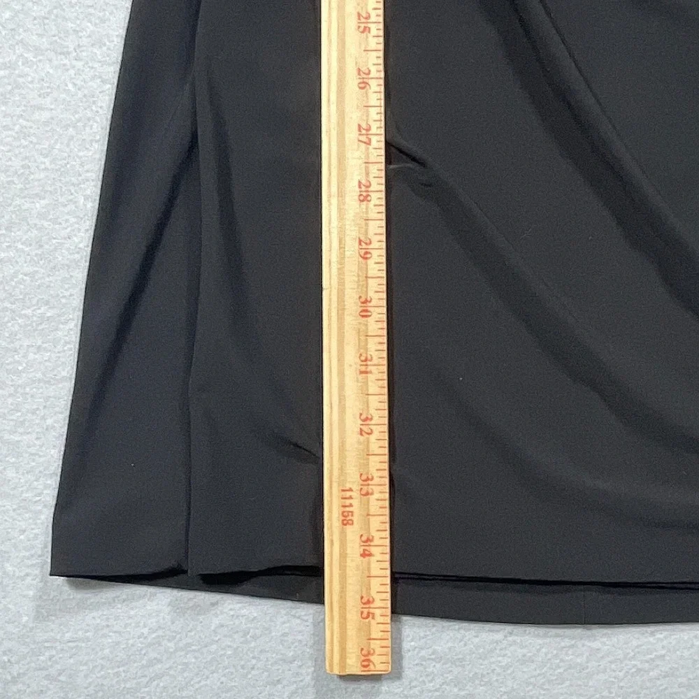 KamaliKulture Dress Women Small Wrap Front Long Sleeve Black Jersey Quiet Luxury